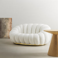 Sofa Firenze – bouclé / hvit / 2-seter