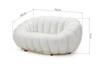 Sofa Firenze – bouclé / hvit / 2-seter