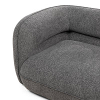 Luvio 4-seters sofa – grå chenille med myke, avrundede former