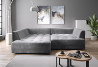 Hjørnesofa Tiga 286x207cm. (med elektrisk skyvedel)