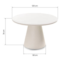 Spisebord AURORA 120cm. Hvit