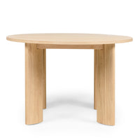 Rundt spisebord Bali – krem og hvit / 120 cm