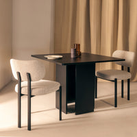 Gasper spisebord — sort 100×100