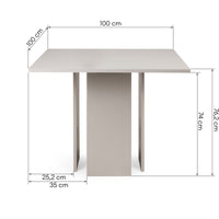 Gasper spisebord 100×100 cm – kasjmir