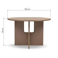 Spisebord Hill – brun / 120 cm