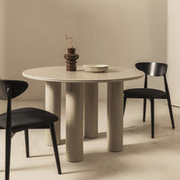 Spisebord Kairo – rund / mørk beige / 120 cm