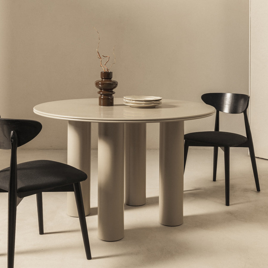 Spisebord Kairo – rund / mørk beige / 120 cm