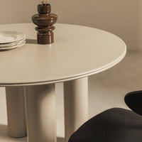 Spisebord Kairo – rund / mørk beige / 120 cm