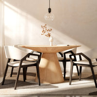 Kiruna spisebord – rundt, 137 cm, eikefiner