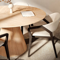 Kiruna spisebord – rundt, 137 cm, eikefiner