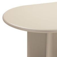 Lima spisebord – 220 cm, ovalt, mørk beige MDF