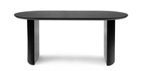 Spisebord Maurizio – rillet / svart / 180 cm