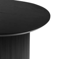 Spisebord Maurizio – rillet / svart / 180 cm
