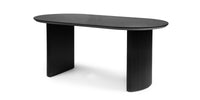 Spisebord Maurizio – rillet / svart / 180 cm