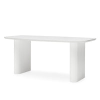 Spisebord Mesilla – lameller / hvit / 180 cm