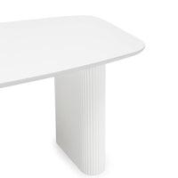 Spisebord Mesilla – lameller / hvit / 180 cm