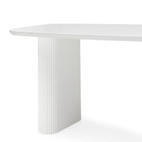 Spisebord Mesilla – lameller / hvit / 180 cm