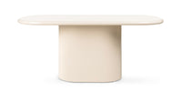 Spisebord Modesto – høyglans / lys beige / 180 cm