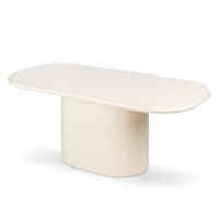Spisebord Modesto – høyglans / lys beige / 180 cm