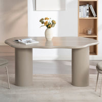 Muse spisebord 160 cm – Caffè Beige med organiske former
