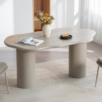 Muse spisebord 160 cm – Caffè Beige med organiske former