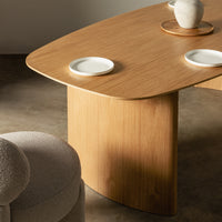 Oriento spisebord – Ovalt 200 cm, naturlig eikefinér