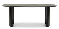 Oriento spisebord – 200 cm, ovalt, forfinert ask