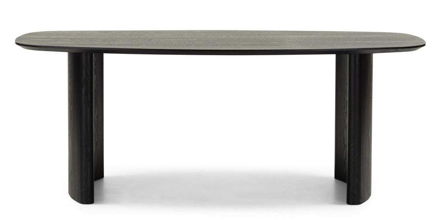 Oriento spisebord – 200 cm, ovalt, forfinert ask