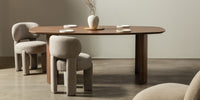 Oriento spisebord – Ovalt 200 cm, valnøttfinér