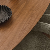 Oriento spisebord – Ovalt 200 cm, valnøttfinér