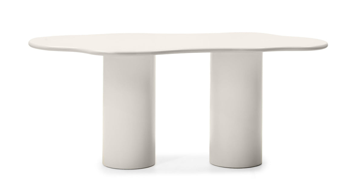 Pinar spisebord – 180 cm gråbeige med organiske former