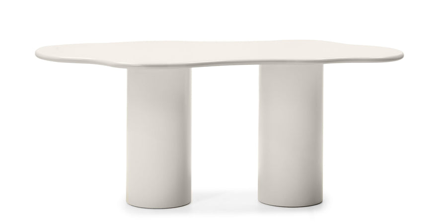 Pinar spisebord – 180 cm gråbeige med organiske former