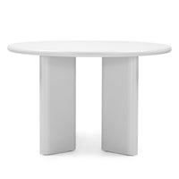 Poem UDT24035 – Elegant rundt spisebord i beige keramikklook
