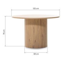 Spisebord REMIGIO 120cm. Eikefarge