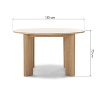 Spisebord RIMLEY 130×73 Travertine Creme White Wash