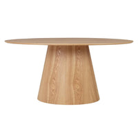 Solan spisebord – ovalt i naturtrelook, 160 cm
