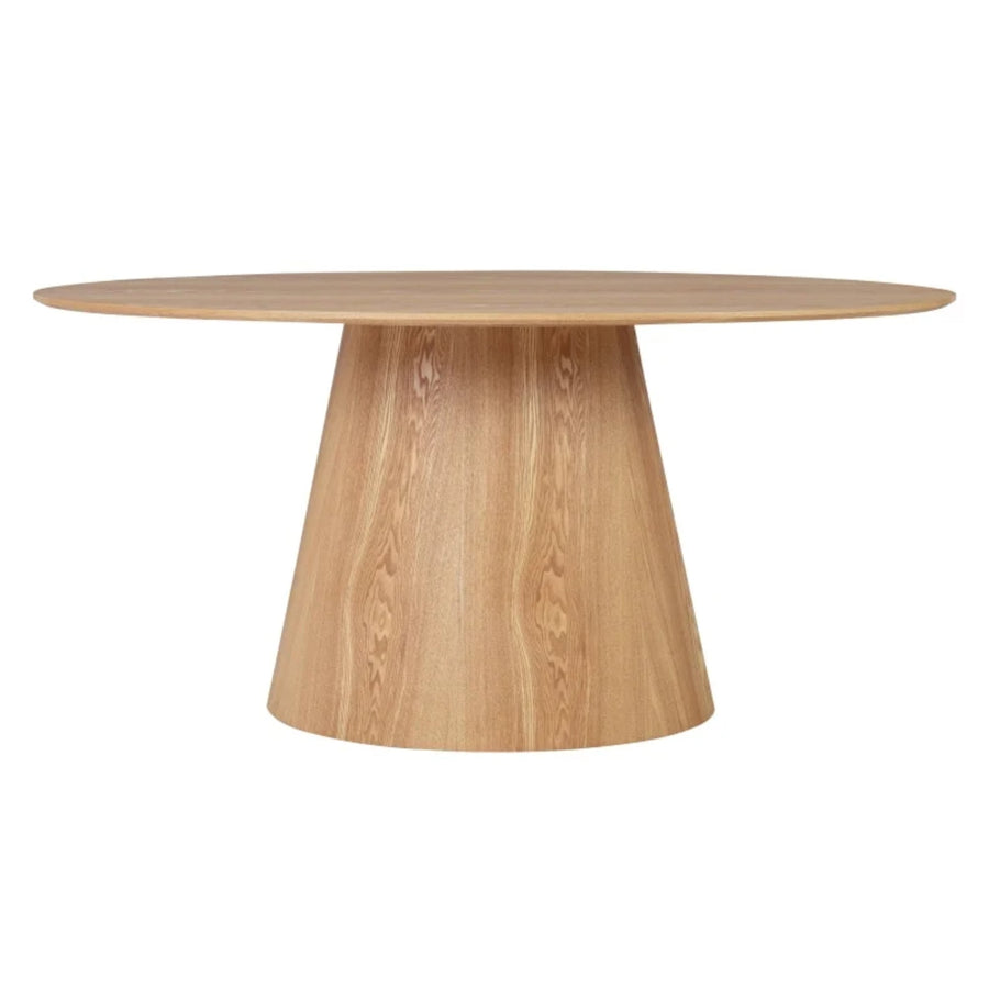 Solan spisebord – ovalt i naturtrelook, 160 cm