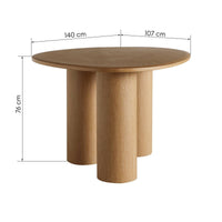 Vesper spisebord 140 cm – Naturlig eleganse med karakter