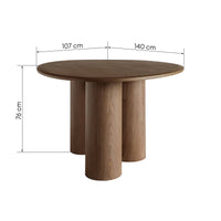 Vesper spisebord 140 cm – valnøtt