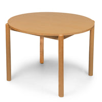 Spisebord Yoko – gummitre med askfinér / natur / rund, 110.5 cm