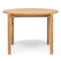 Spisebord Yoko – gummitre med askfinér / natur / rund, 110.5 cm