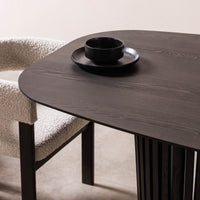 Araia spisebord 200×110 cm – svart askefinér