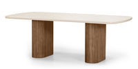 Rovigo Hagebord 220 cm – Spisebord i Superstone og Akasietre