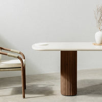 Rovigo Hagebord 220 cm – Spisebord i Superstone og Akasietre