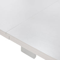 Audrey spisebord – uttrekkbart, ovalt 160–240 cm, hvit med riflet base