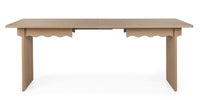 Uttrekkbart spisebord Floya – dekorativ bølge / 140-200 cm
