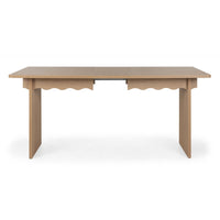 Uttrekkbart spisebord Floya – dekorativ bølge / 140-200 cm