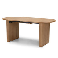 Inari spisebord – Ovalt, uttrekkbart 180–220 cm, naturlig finér