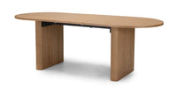 Inari spisebord – Ovalt, uttrekkbart 180–220 cm, naturlig finér