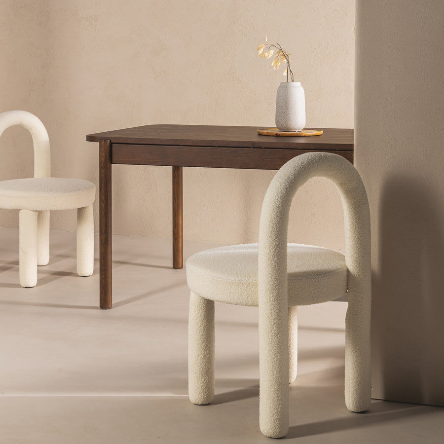 Iselio spisebord mørk valnøtt 160–200 cm – uttrekkbart